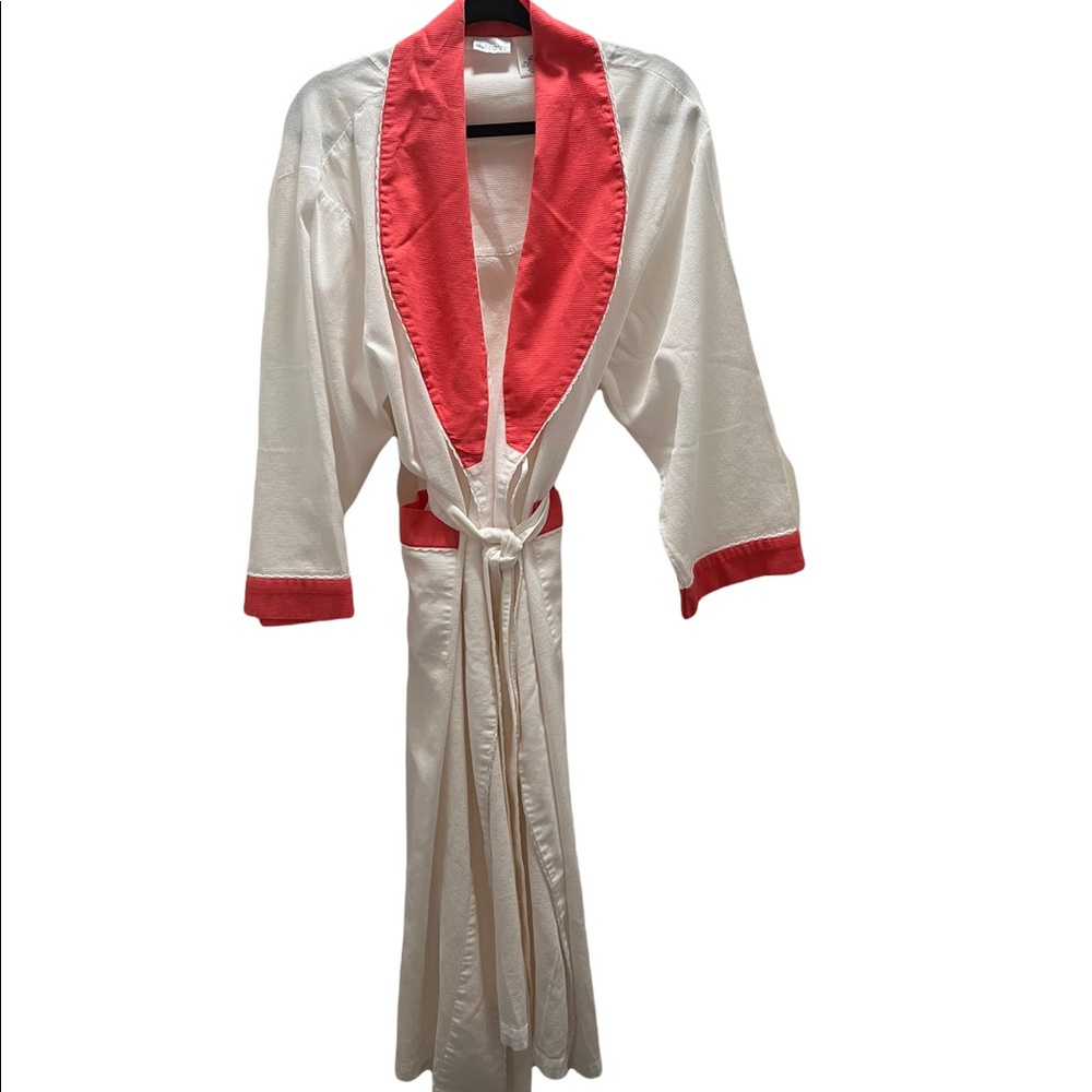 Delicates Waffle Knit Wrap Robe Sz L